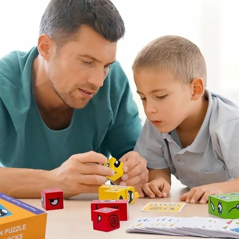 Juego Cubos Cambia Cara Montessori