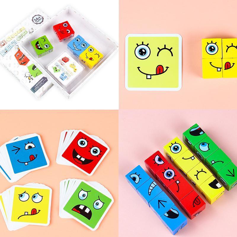 Juego Cubos Cambia Cara Montessori