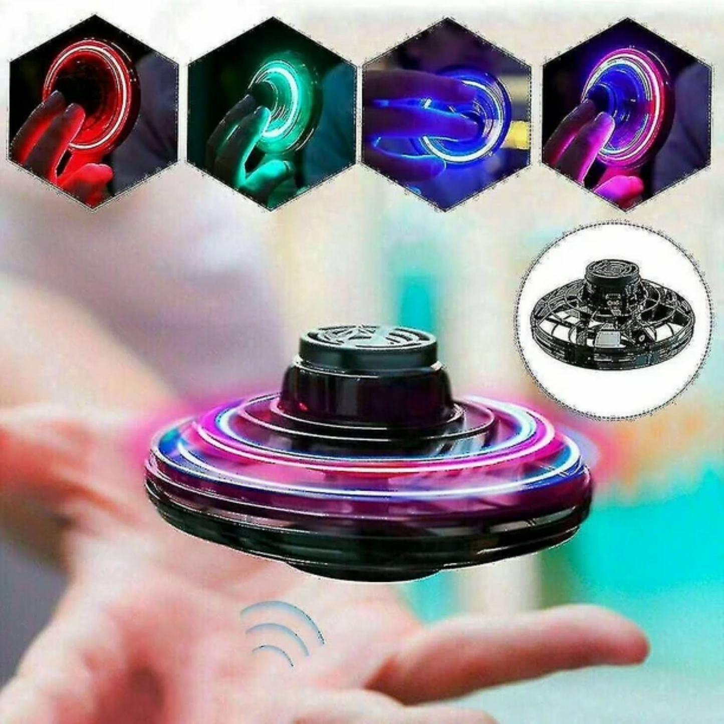 Drone Spinner Fly Con Luces